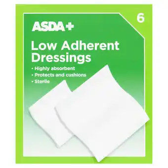 Asda ASDA 6 Low Adherent Dressings offer