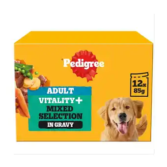 Morrisons Pedigree Vitality Plus Adult Dog Mixed Selection In Gravy 12 x 85g offer