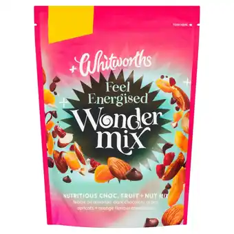 Morrisons Whitworths Wonder Mix Feel Energised Chocolate Fruit & Nut Mix 200g offer