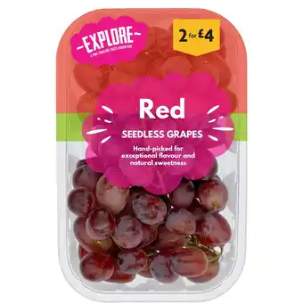 Morrisons Explore Red Seedless Grapes 400g offer