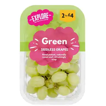 Morrisons Explore Green Seedless Grapes 400g offer