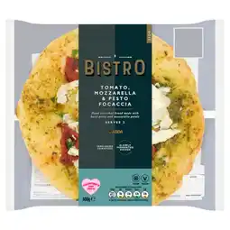 Asda Bistro by ASDA Tomato Mozzarella & Pesto Focaccia 300g offer