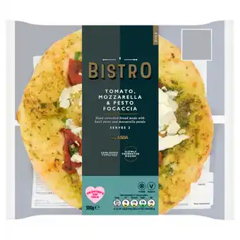 Asda Bistro by ASDA Tomato Mozzarella & Pesto Focaccia 300g offer