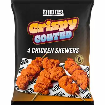 Iceland Sides Crispy Coated 4 Chicken Skewers 400g offer