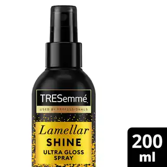 Asda TRESemme Ultra Gloss Hair Shine Spray Lamellar Shine 200 ml offer