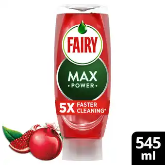 Asda Fairy Max Power Washing Up Liquid Pomegranate 545ML offer