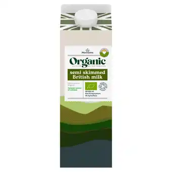 Morrisons Morrisons Organic Semi-Skimmed Milk 1L offer