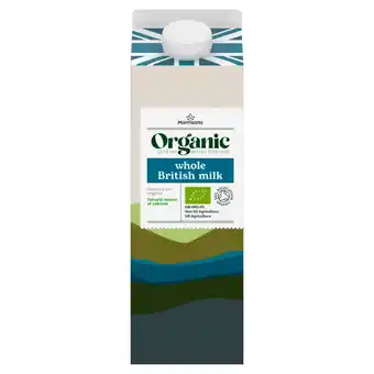 Morrisons Morrisons Organic Whole Milk 1L offer