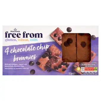 Morrisons Morrisons 4 Free From Choc Chip Brownie offer