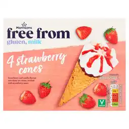 Morrisons Morrisons Free From Strawberry Ice Cream Cones offer