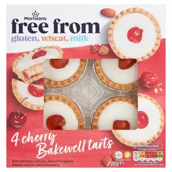 Morrisons Morrisons 4 Free From Cherry Bakewell Tarts offer