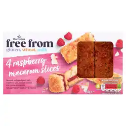 Morrisons Morrisons 4 Free From Raspberry Macaroon Slices offer