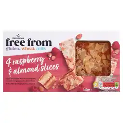 Morrisons Morrisons 4 Free From Raspberry & Almond Slices offer