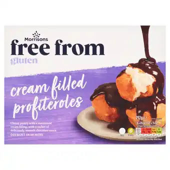 Morrisons Morrisons 16 Gluten Free Profiteroles With Chocolate Sauce offer