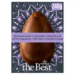 Morrisons Morrisons The Best Milk & Blonde Chocolate With Honeycomb Easter Egg 240g offer