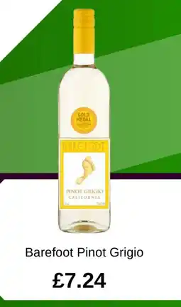 Asda Barefoot Pinot Grigio offer