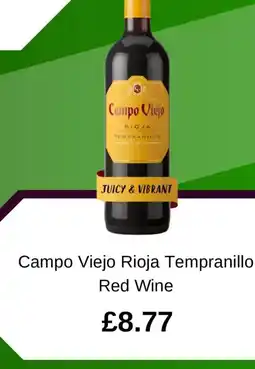 Asda Campo Viejo Rioja Tempranillo Red Wine offer