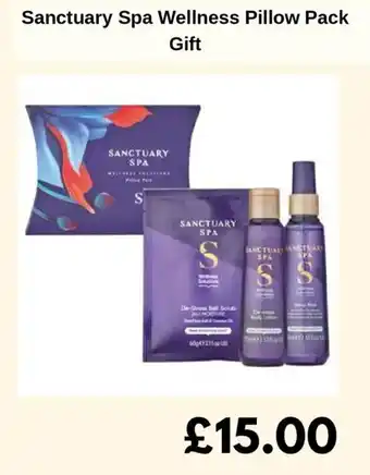 Sainsbury's Sanctuary Spa Wellness Pillow Pack Gift offer