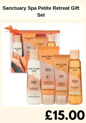 Sainsbury's Sanctuary Spa Petite Retreat Gift Set offer