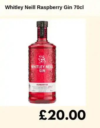 Sainsbury's Whitley Neill Raspberry Gin offer