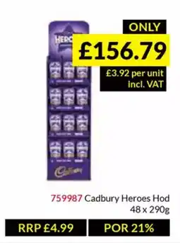 Musgrave MarketPlace Cadbury Heroes Hod offer