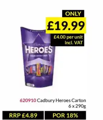 Musgrave MarketPlace Cadbury Heroes Carton offer