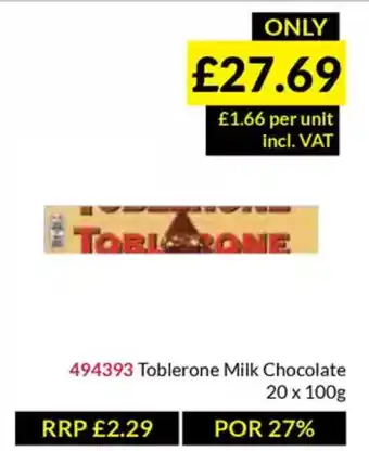 Musgrave MarketPlace Toblerone Milk Chocolate offer