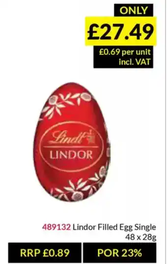 Musgrave MarketPlace Lindor Filled Egg Single offer