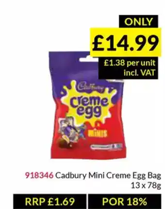 Musgrave MarketPlace Cadbury Mini Creme Egg Bag offer