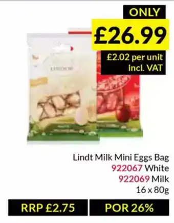 Musgrave MarketPlace Lindt Milk Mini Eggs Bag offer