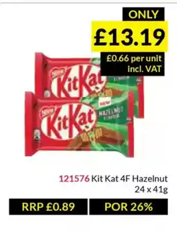 Musgrave MarketPlace Kit Kat 4F Hazelnut offer