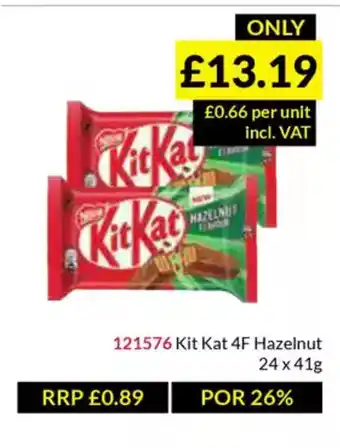 Musgrave MarketPlace Kit Kat 4F Hazelnut offer