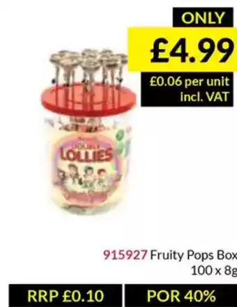 Musgrave MarketPlace Fruity Pops Box offer