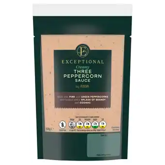 Asda Exceptional by ASDA Creamy Three Peppercorn Sauce 150g offer