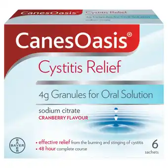 Asda CanesOasis Cystitis Relief Pack of 6 Sachets offer