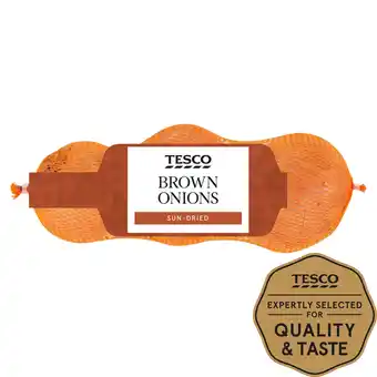 Tesco Tesco Brown Onions Minimum 3 Pack 385G offer