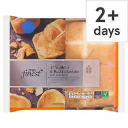 Tesco Tesco Finest 4 Cheddar & Red Leicester Hot Cross Buns offer