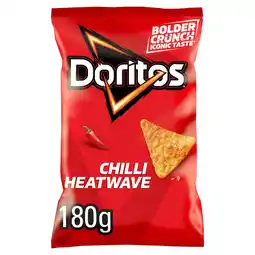 Tesco Doritos Tortilla Chips Chilli Heatwave Sharing Bag Crisps 180g offer