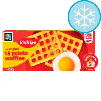 Tesco Birds Eye 18 Potato Waffles 1.02Kg offer