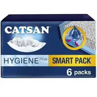 Tesco 6 Catsan Hygiene Smart Pack Inlays Cat Litter Dust Free Litter Tray Liners offer