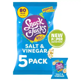 Tesco Snack a Jacks Salt & Vinegar Rice Cakes Multipack Snacks 5x19g offer