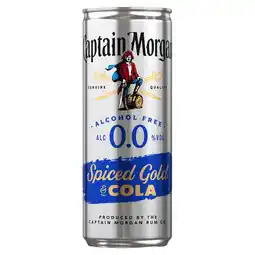 Tesco Captain Morgan Spiced 0% & Cola 250ml - FREE SAMPLE product offer