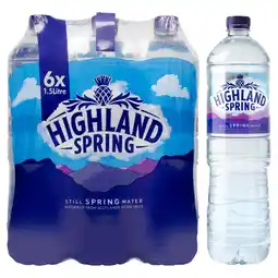 Tesco Highland Spring Still Water 6 X 1.5 Ltrs offer