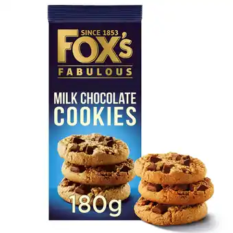 Tesco Fox's Milk Chocolate Cookies 180G offer