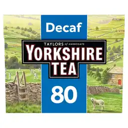 Tesco Yorkshire Decaffeinated 80 Teabags 250G offer