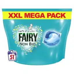 Tesco Fairy Non Bio Washing Pods 51 Washes 1178.1g offer