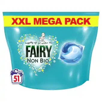 Tesco Fairy Non Bio Washing Pods 51 Washes 1178.1g offer