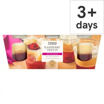 Tesco Tesco Raspberry Trifles (3 x 135g) 405g offer