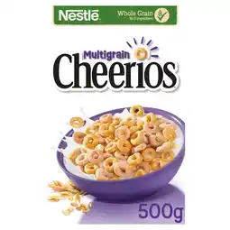 Tesco Nestle Cheerios, Wholegrain Cereal, Multigrain, 500g offer