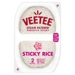 Tesco Veetee Heat Eat Sticky Rice Pots 2X130g offer